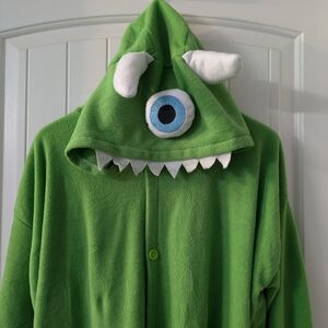 Monsters, Inc Mike Wazowski Adult Small Hooded Onesie